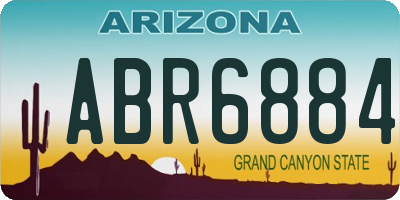 AZ license plate ABR6884