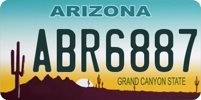 AZ license plate ABR6887