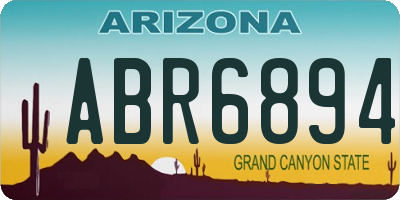 AZ license plate ABR6894