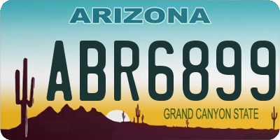 AZ license plate ABR6899