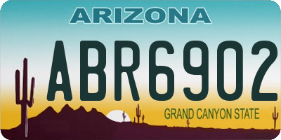 AZ license plate ABR6902
