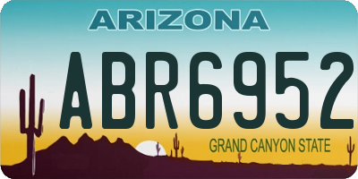 AZ license plate ABR6952