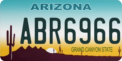 AZ license plate ABR6966