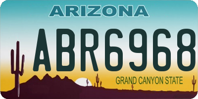 AZ license plate ABR6968