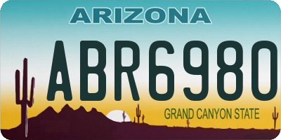 AZ license plate ABR6980
