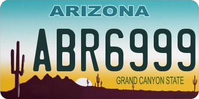 AZ license plate ABR6999