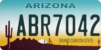 AZ license plate ABR7042