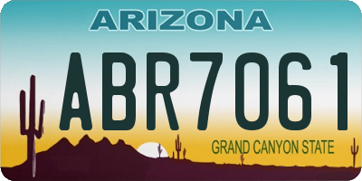 AZ license plate ABR7061