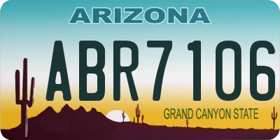 AZ license plate ABR7106