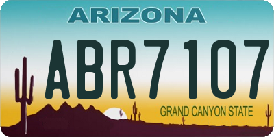 AZ license plate ABR7107