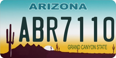 AZ license plate ABR7110