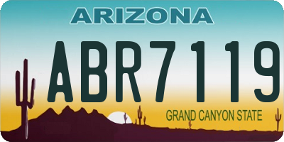 AZ license plate ABR7119