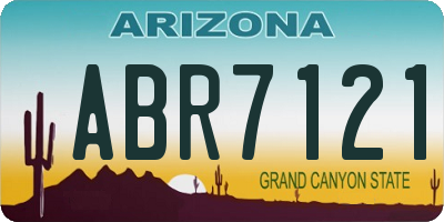 AZ license plate ABR7121