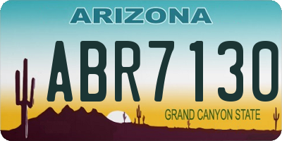 AZ license plate ABR7130