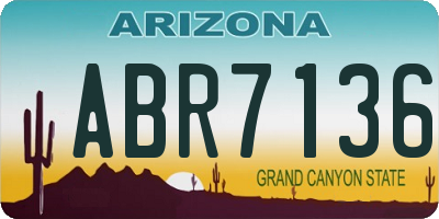 AZ license plate ABR7136