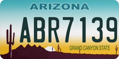 AZ license plate ABR7139