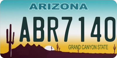 AZ license plate ABR7140