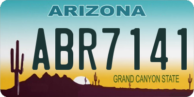 AZ license plate ABR7141