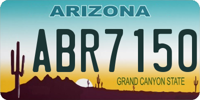 AZ license plate ABR7150