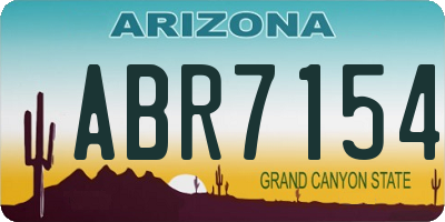 AZ license plate ABR7154