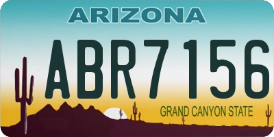 AZ license plate ABR7156