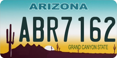 AZ license plate ABR7162