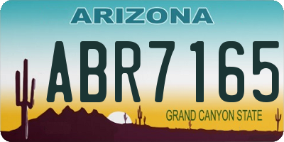 AZ license plate ABR7165