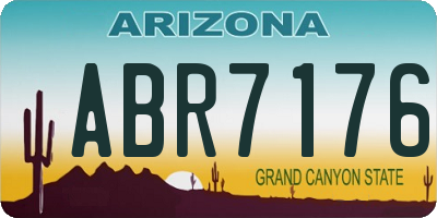 AZ license plate ABR7176