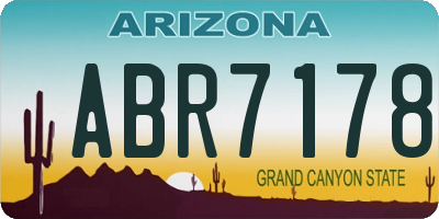 AZ license plate ABR7178