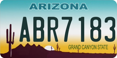 AZ license plate ABR7183