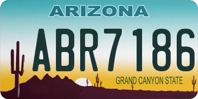 AZ license plate ABR7186