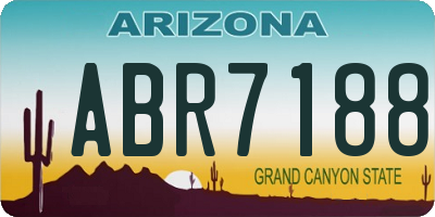 AZ license plate ABR7188