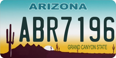 AZ license plate ABR7196