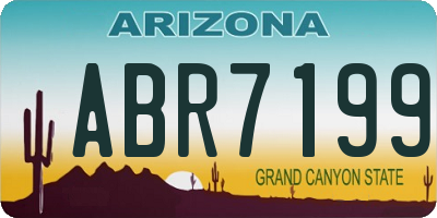 AZ license plate ABR7199