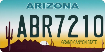 AZ license plate ABR7210