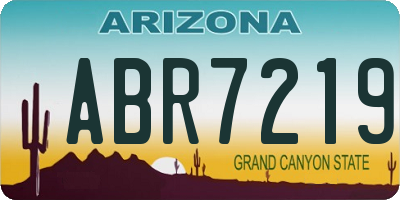 AZ license plate ABR7219