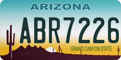 AZ license plate ABR7226