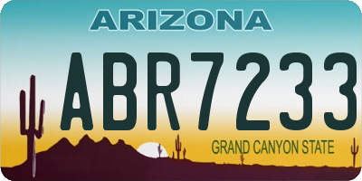 AZ license plate ABR7233