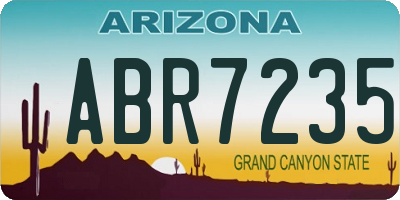 AZ license plate ABR7235