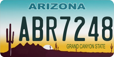 AZ license plate ABR7248