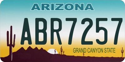 AZ license plate ABR7257