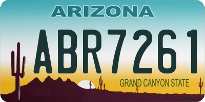 AZ license plate ABR7261