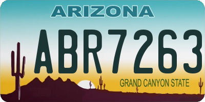 AZ license plate ABR7263