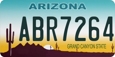 AZ license plate ABR7264