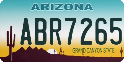 AZ license plate ABR7265