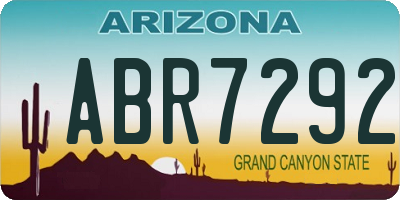AZ license plate ABR7292