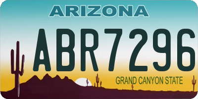 AZ license plate ABR7296