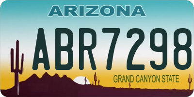 AZ license plate ABR7298