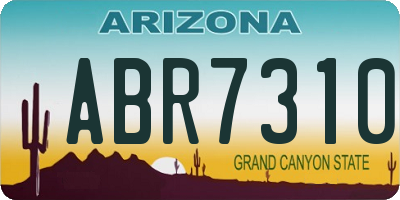 AZ license plate ABR7310