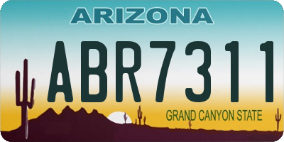 AZ license plate ABR7311